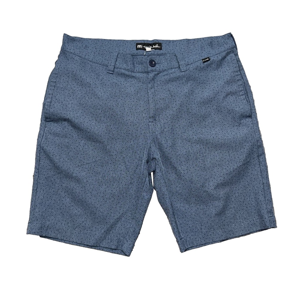 Travis Mathew Carlsbad Golf Chino Shorts Blue Men's Size 35 Performance Stretch